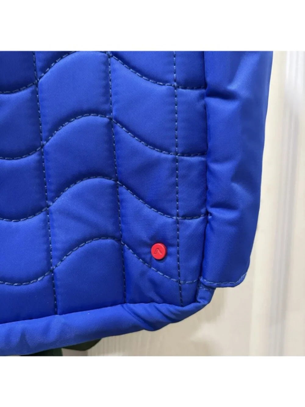STATE Quilted Blue Backpack Orange Zips 15x12x4 Bottle Pocket Polyester